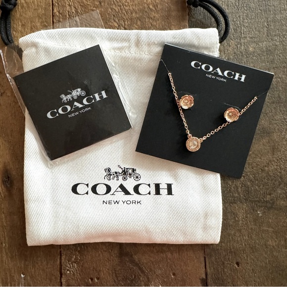 Coach Necklace and Earring Set - Picture 1 of 14
